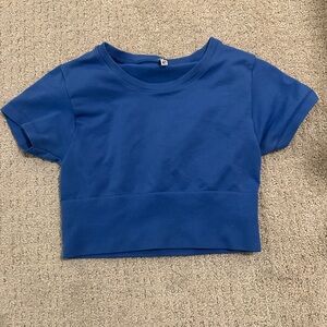 aerie Royal Blue Cropped Tee
